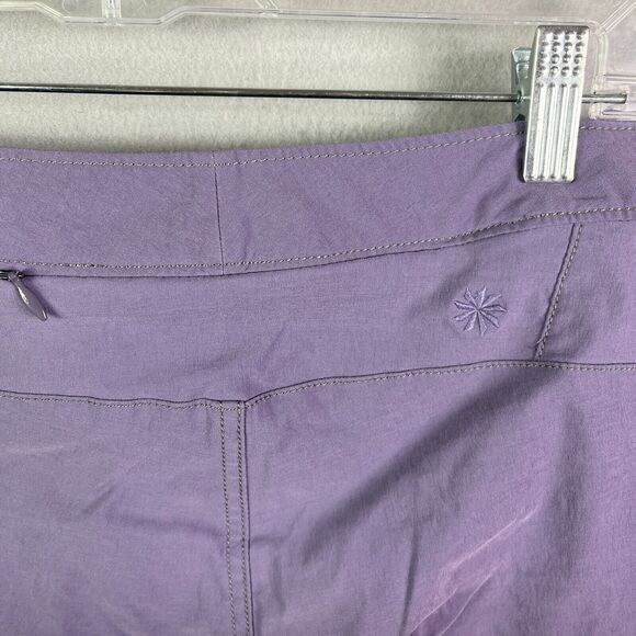 Athleta Womens Commuter Capris Pants Womens 8 Nylon Bermuda 32x18 Purple 819692 - Picture 10 of 16